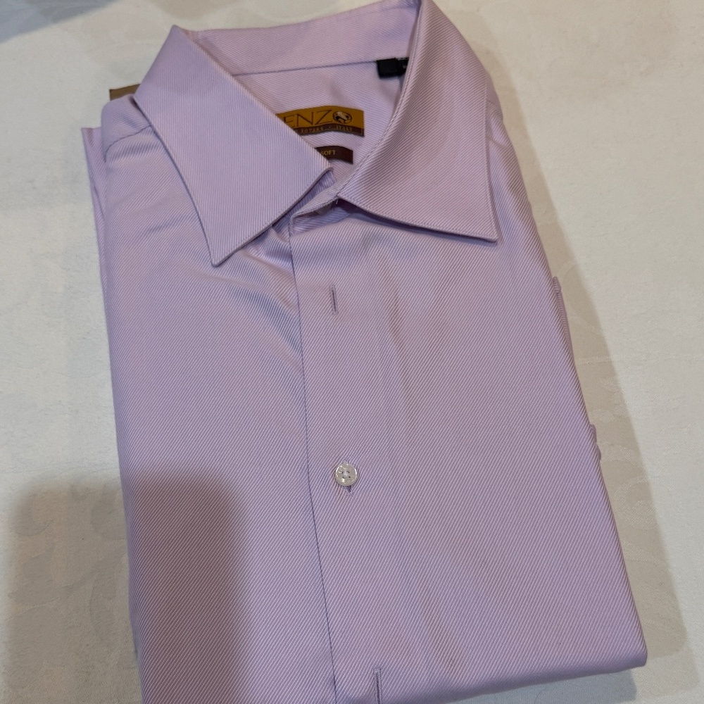 Enzo Tovare Dress Shirt, 100% Cotton, Super Soft - RARE FIND!
